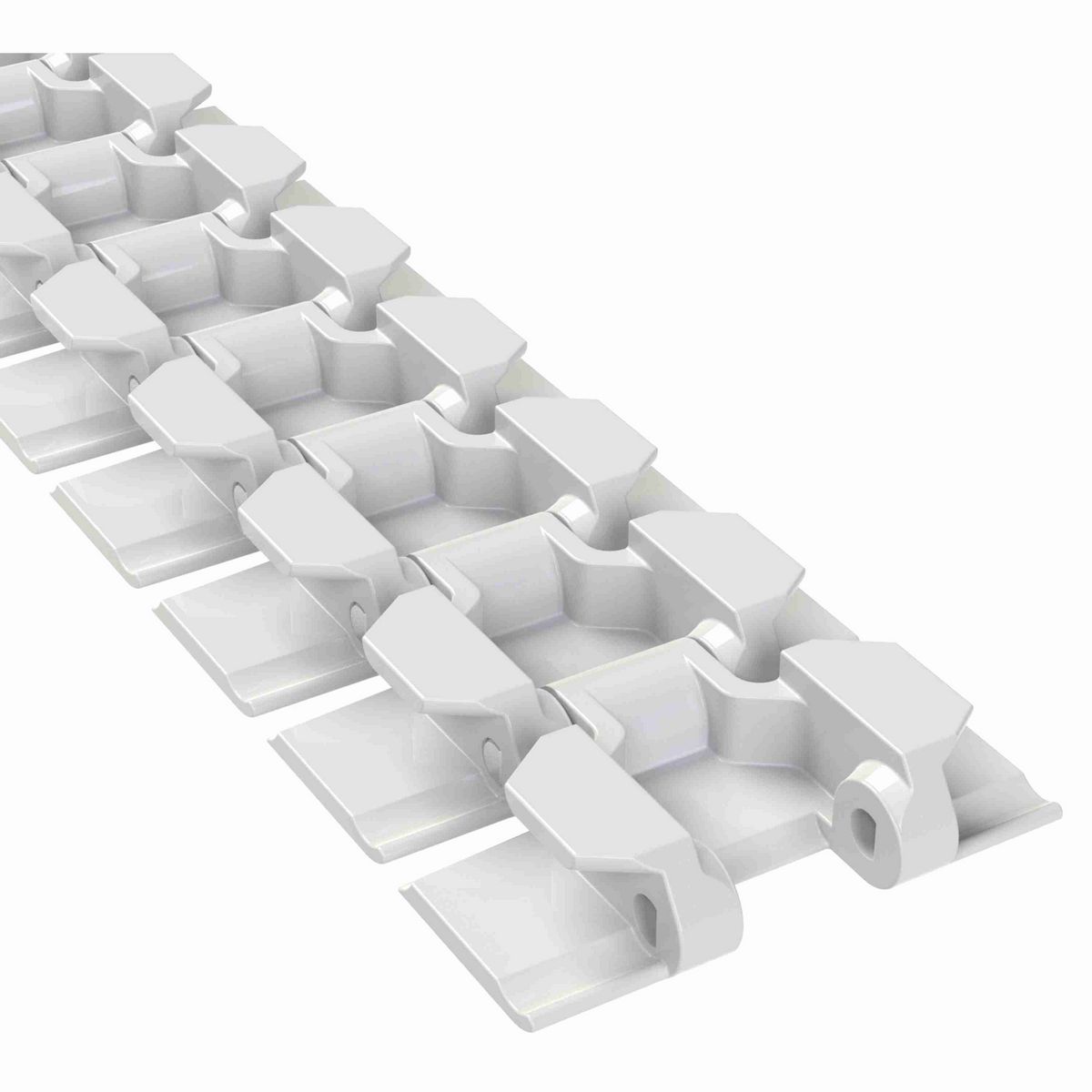 Rexnord 880TAB Side-flexing Solid Top, Material: Silver Platinum Series, Width: 3.25in, Pitch: 1.5in - 81429451