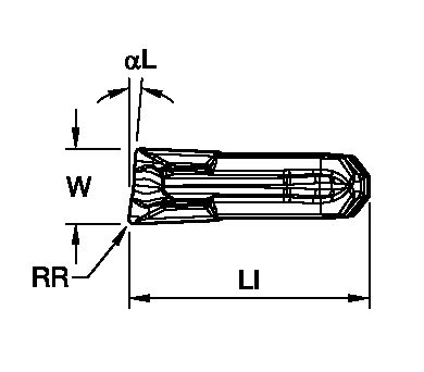 Grooving, and Cut-Off - Carbide insert Kennametal Beyond Evolution - Cut-Off Insert - CL Geometry - Metric [6017518]