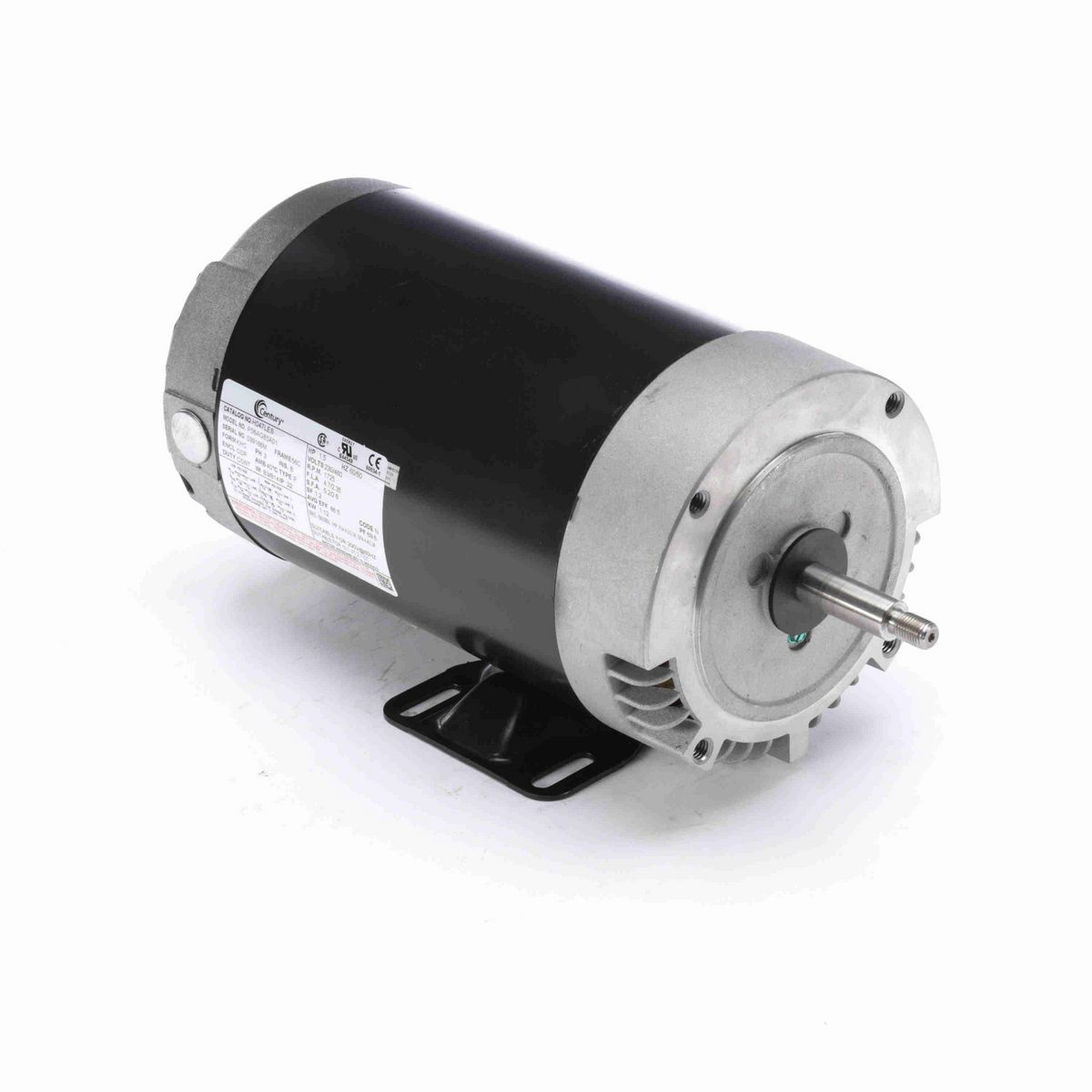Century General Purpose Motor, 1.5 HP, 3 Ph, 60 Hz, 230/460 V, 1800 RPM, 56C Frame, ODP - H047LES