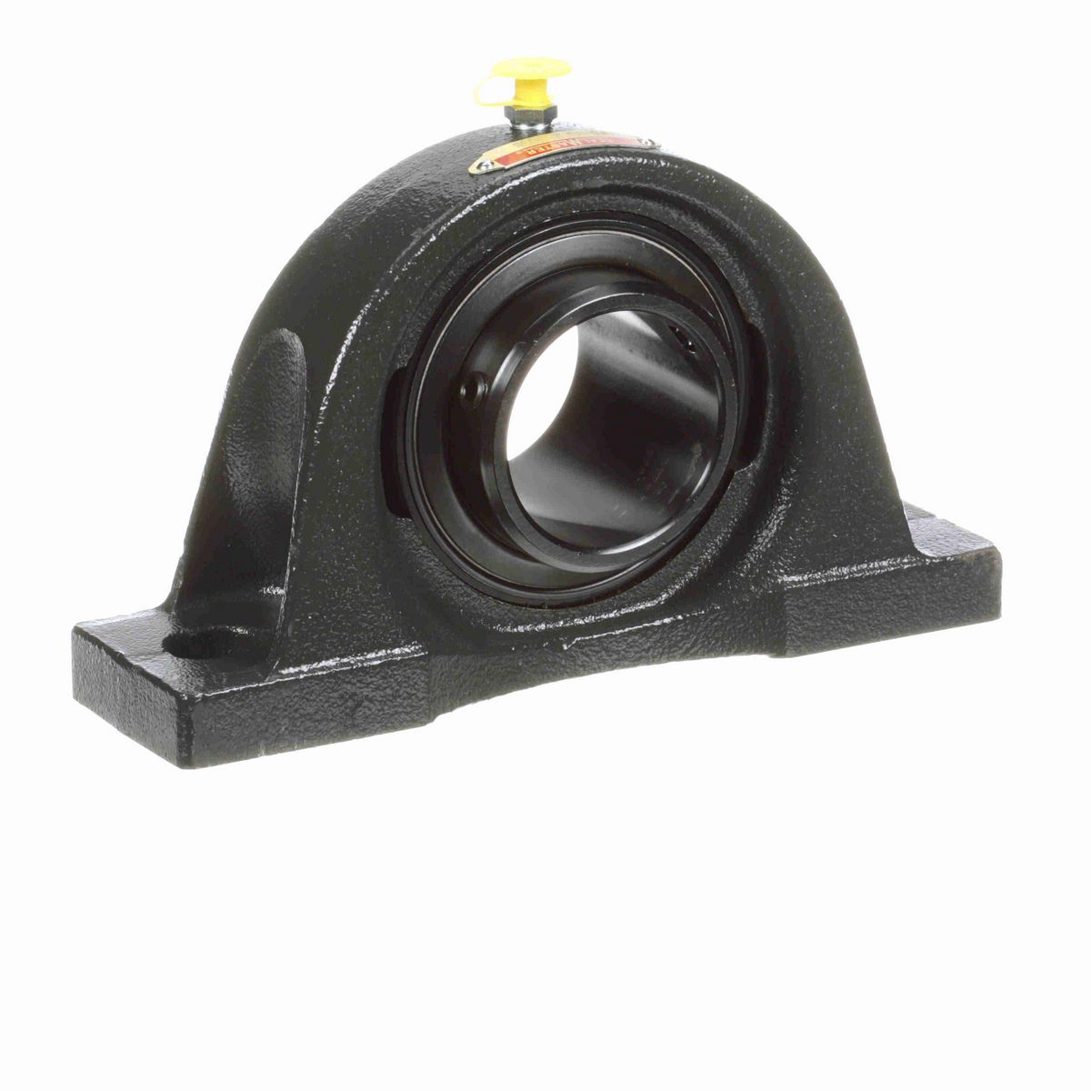 Sealmaster Mounted Cast Iron Two Bolt Pillow Block Ball Bearing - 52100 Bearing Steel, Black Oxided - Double Setscrew Lock - NPD-35