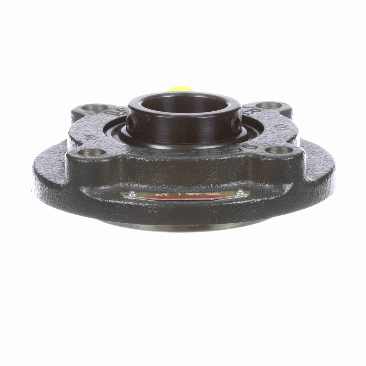 Sealmaster Mounted Cast Iron Flange Cartridge Ball Bearing - 52100 Bearing Steel, Black Oxided - Setscrew Lock - SFC-22C