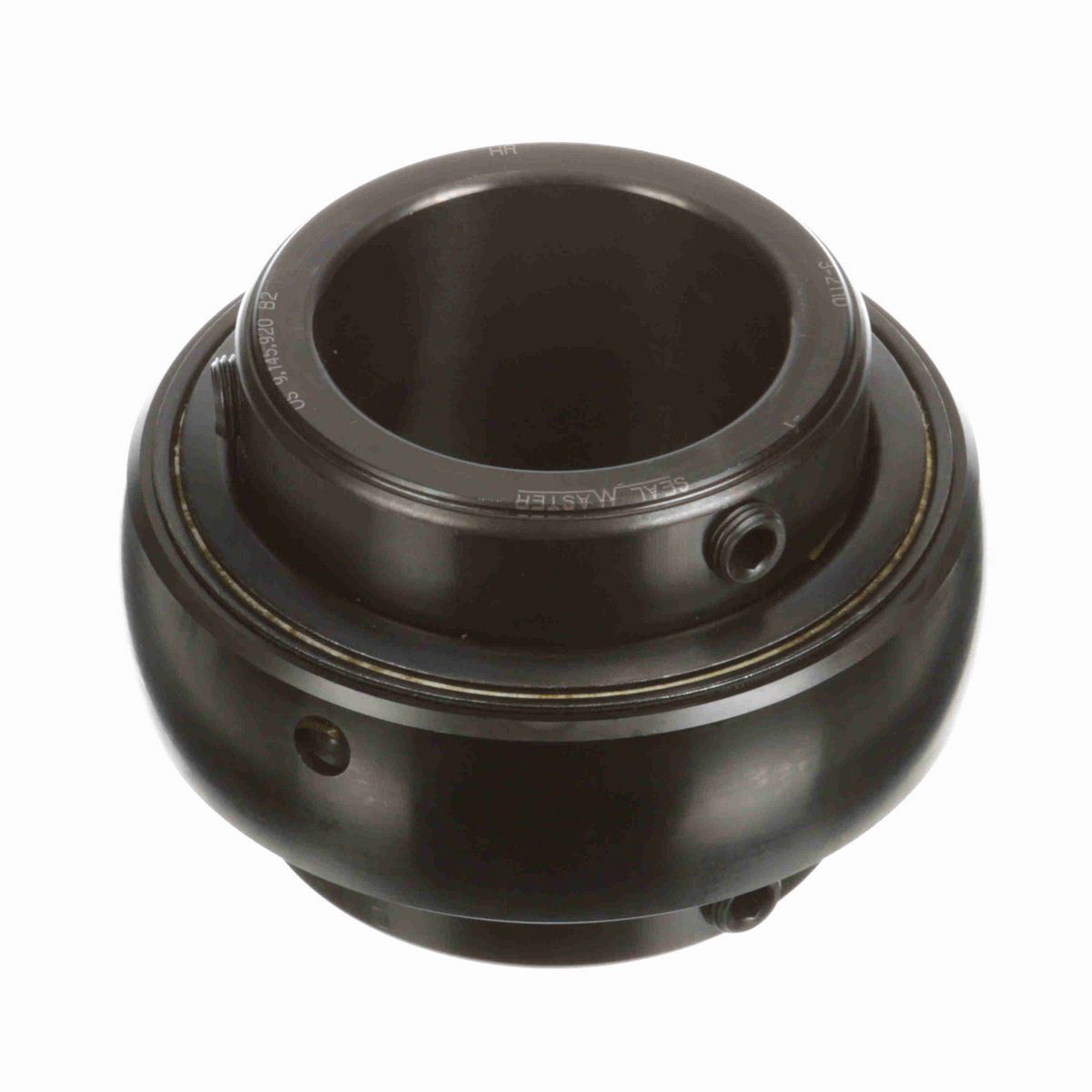 Sealmaster Mounted Insert Only Ball Bearing - 52100 Bearing Steel, Black Oxided - Double Setscrew Lock - 3-211D