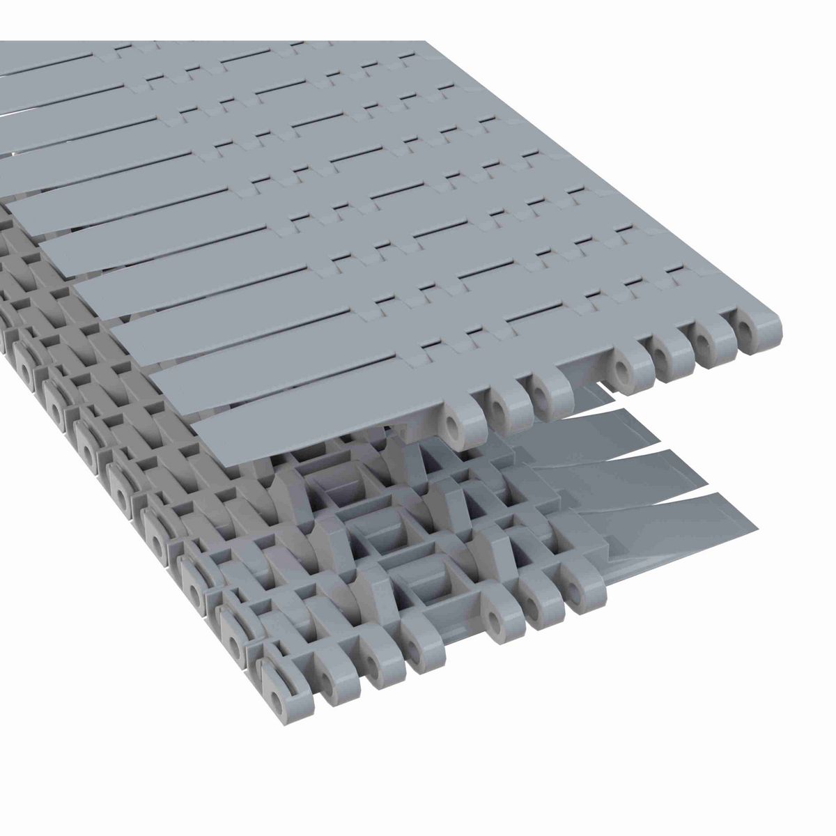 Rexnord 7705DTS Straight Running DTS®, Material: Silver Platinum Series™ X, Width: 4.5in, Pitch: 1in - 10295779