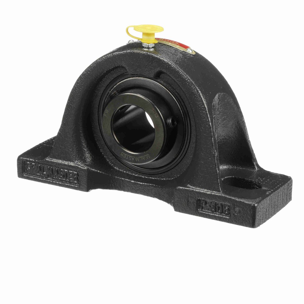 Sealmaster Mounted Cast Iron Two Bolt Pillow Block Ball Bearing - 52100 Bearing Steel, Black Oxided - Setscrew Lock - MP-19