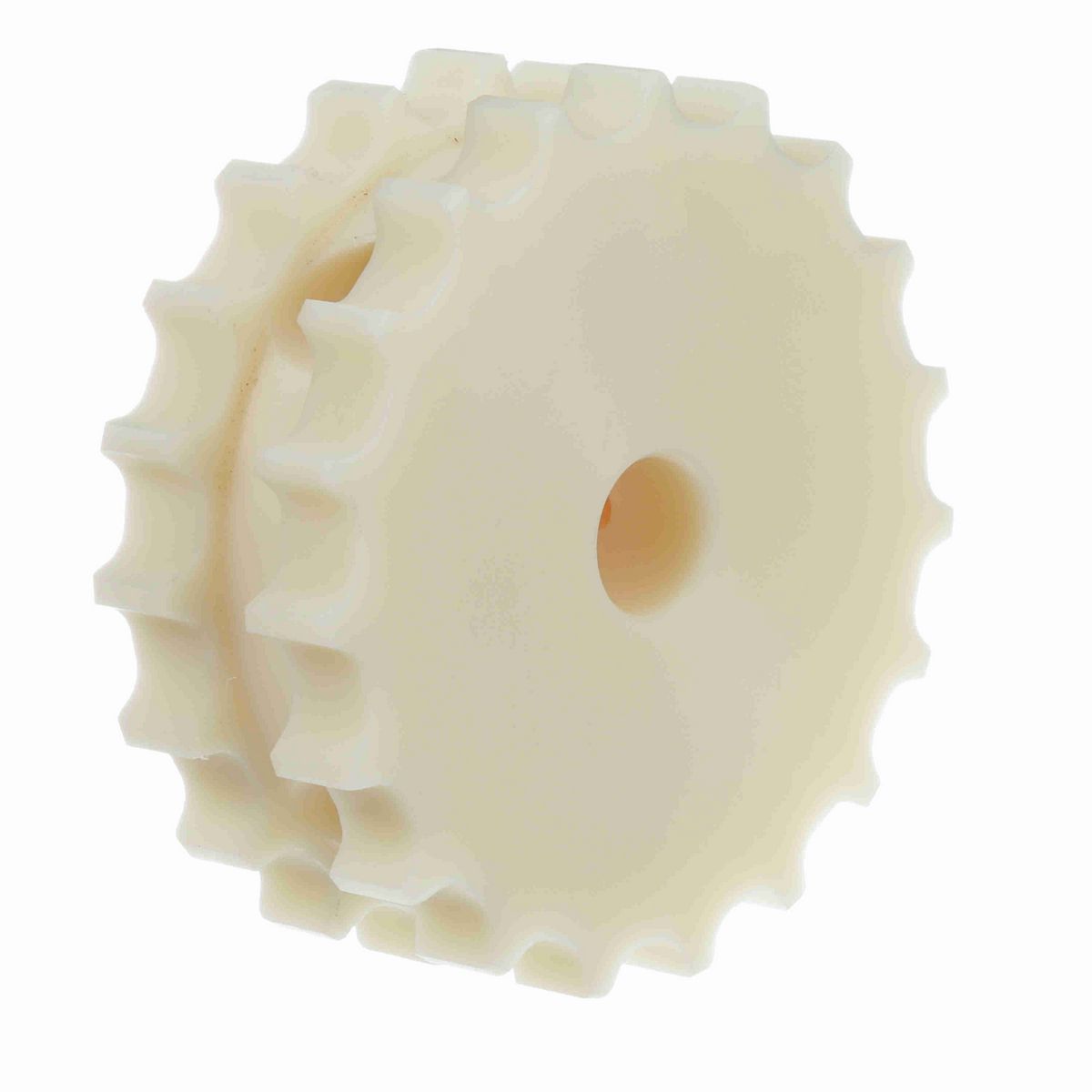 System Plast 820 Series Split Machined Sprocket with 19 Teeth, a 1in Round Shaft-Ready Bore and Setscrew - 820-19R1-DMS-SS