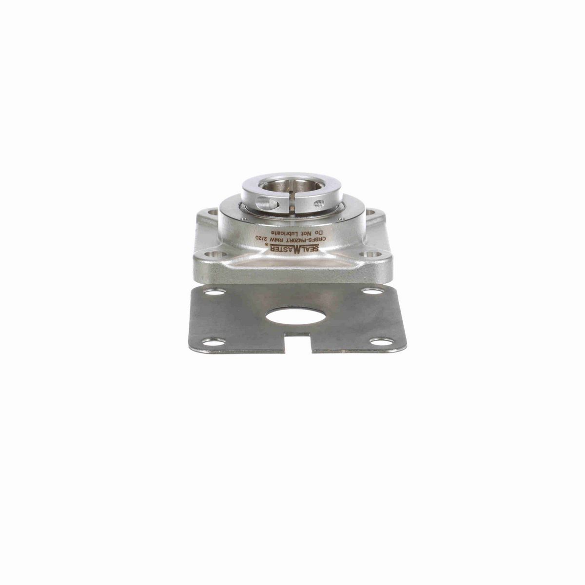 Sealmaster Mounted Stainless Steel Four Bolt Flange Ball Bearing - 52100 Bearing Steel, Phosphorus Nickel Coated - Concentric Lock - Corrosion Resistant - Reduced Maintenance - Lubed for Life - CRBFS-PN20RT RMW