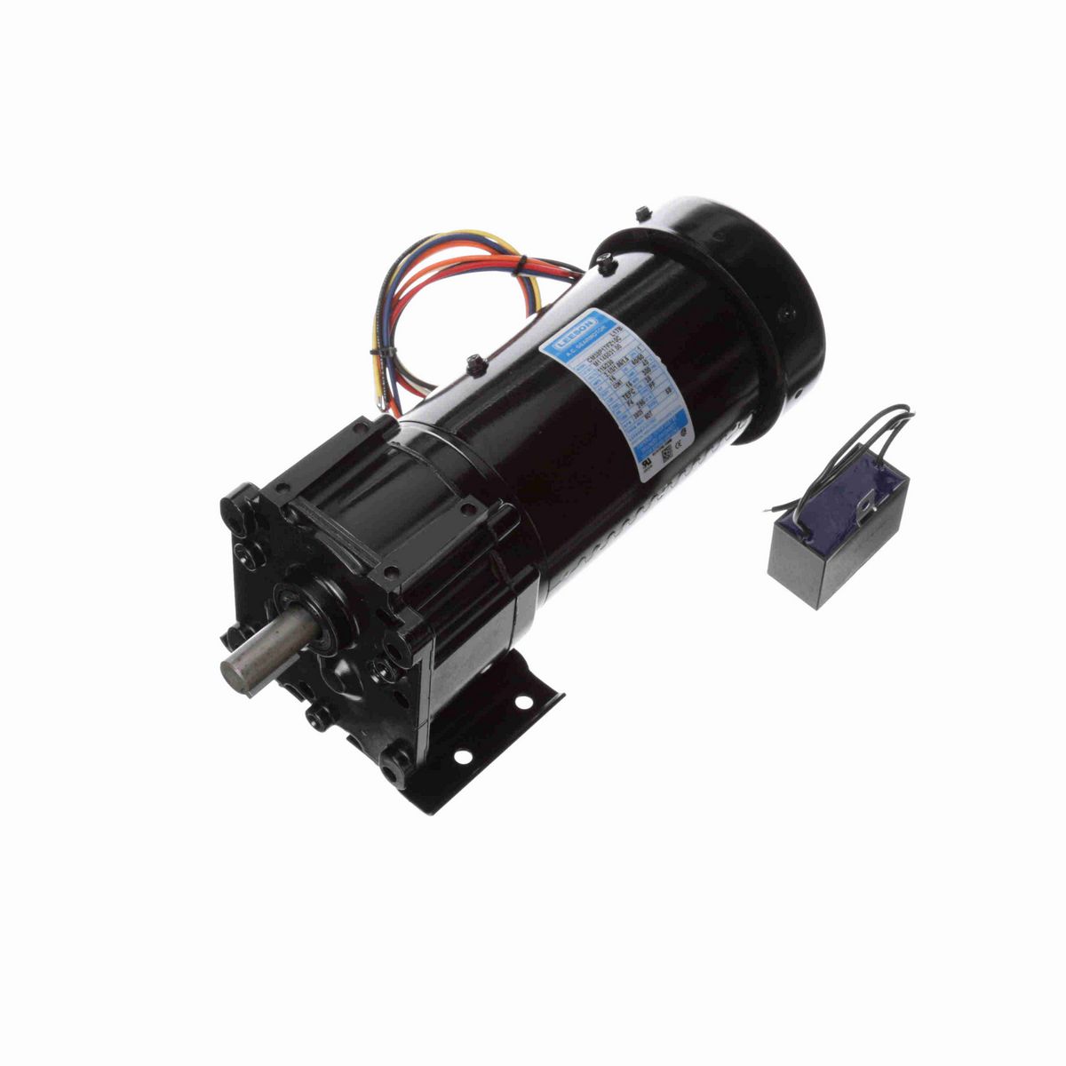 LEESON Parallel Shaft Gearmotor, 0.16 HP, 1 Ph, 60 Hz, 115 V, 30 RPM, 38 Frame, TEFC - M1145031.00