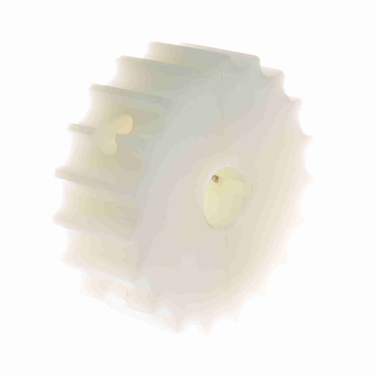 System Plast 815 Series Split Machined Sprocket with 19 Teeth, a 1in Round Shaft-Ready Bore and Setscrew - 815-19R1-DMS-SS