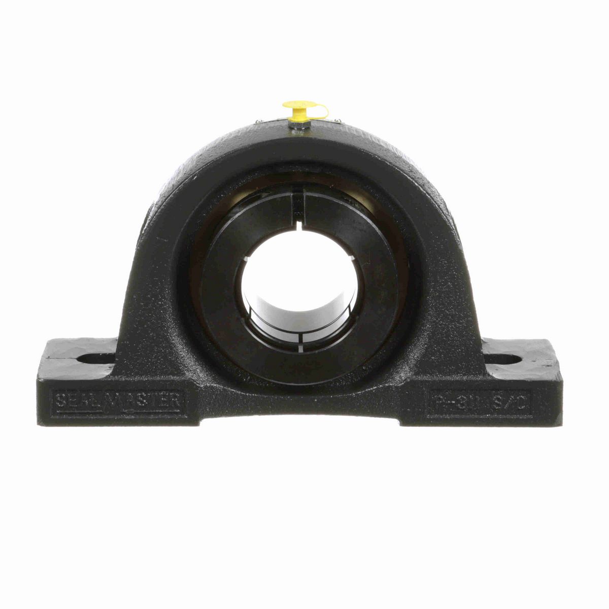 Sealmaster Mounted Cast Iron Two Bolt Pillow Block Ball Bearing - 52100 Bearing Steel, Black Oxided - Concentric Lock - EMP-39T