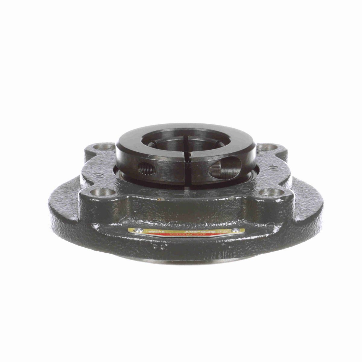 Sealmaster Mounted Cast Iron Flange Cartridge Ball Bearing - 52100 Bearing Steel, Black Oxided - Concentric Lock - SFC-20T