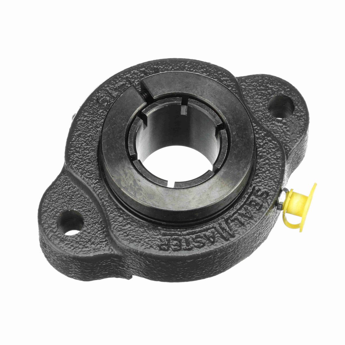 Sealmaster Mounted Cast Iron Two Bolt Flange Ball Bearing - 52100 Bearing Steel, Black Oxided - Concentric Lock - TFT-19TC-1