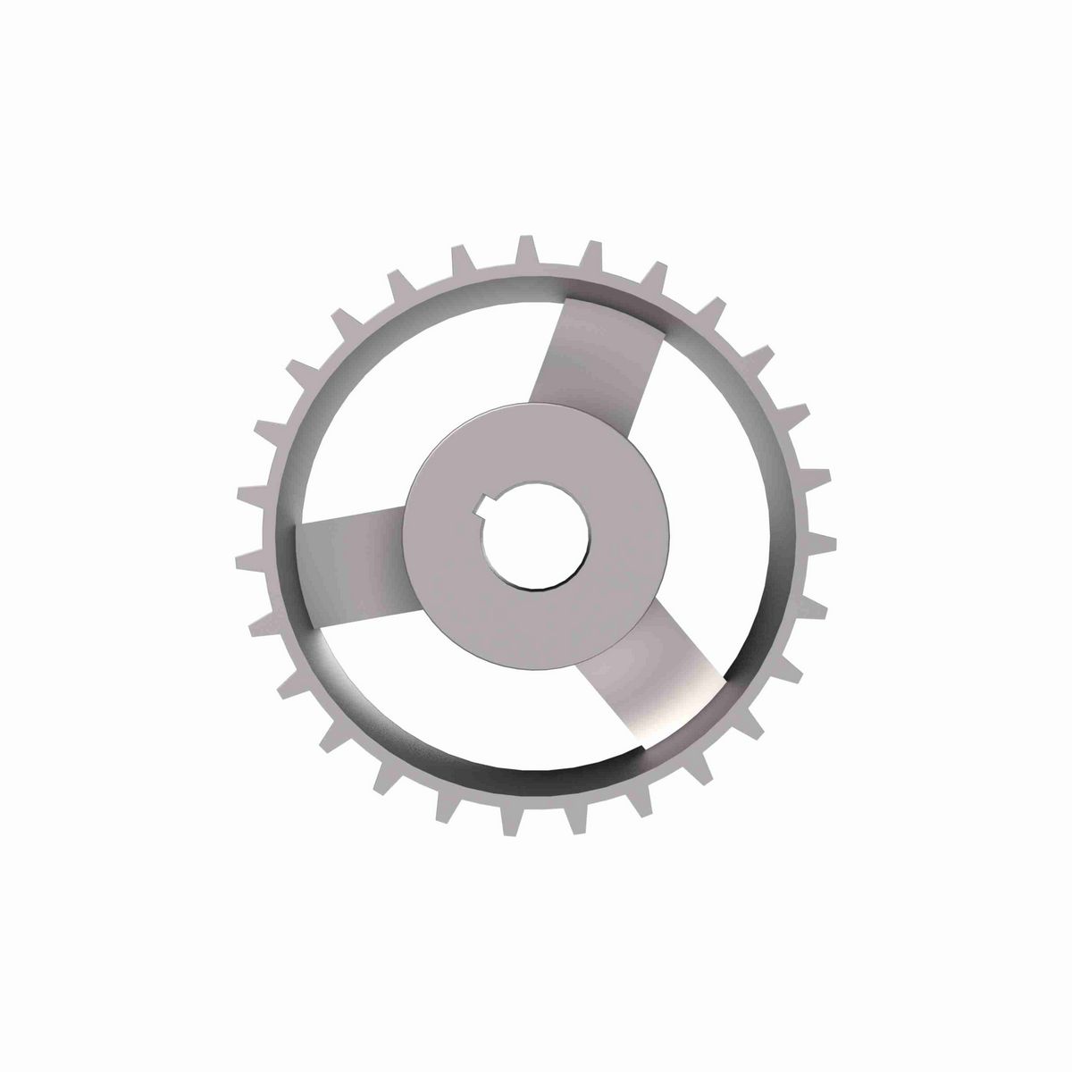 Rexnord 821 Series Solid One Piece Cast Iron Sprocket with 27 Teeth and a 1in Round Rough Stock Bore (RSB) - 401-352-2