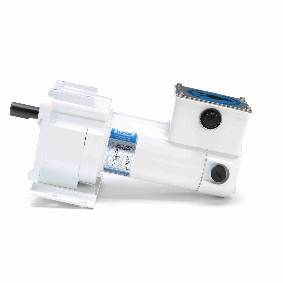 LEESON White Duck™ Parallel Shaft Gearmotor, 0.13 HP, 90 V, 51 RPM, 31 Frame - M1125263.00