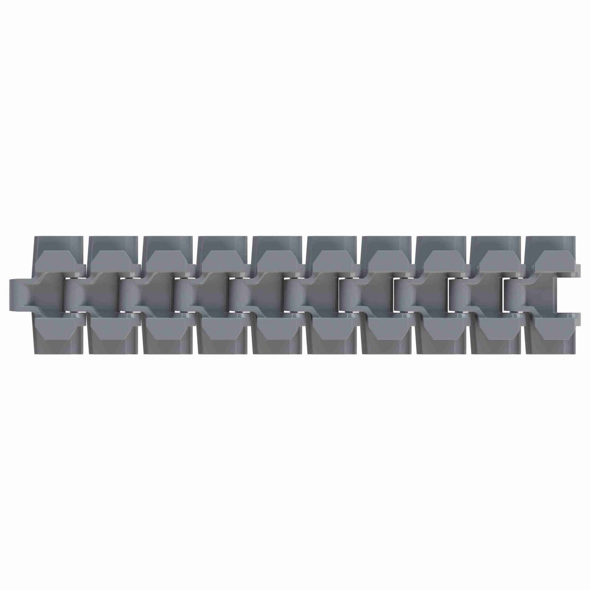 Rexnord 880TAB Side-flexing Solid Top, Material: Silver Platinum Series™ X, Width: 3.25in, Pitch: 1.5in - L0880655403