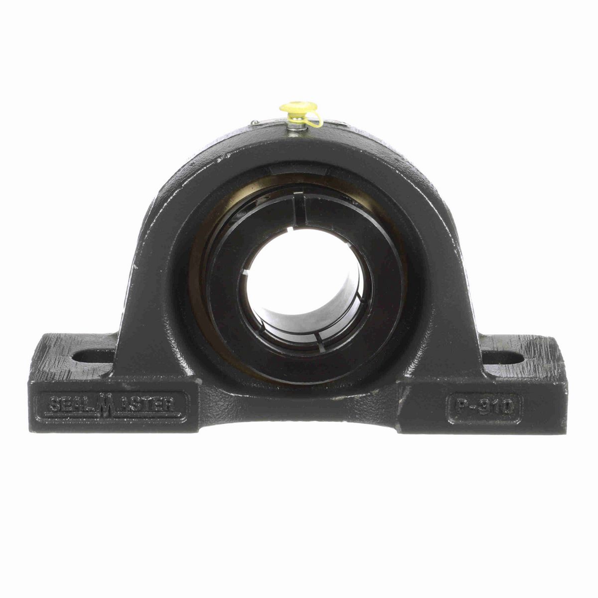 Sealmaster Mounted Cast Iron Two Bolt Pillow Block Ball Bearing - 52100 Bearing Steel, Black Oxided - Concentric Lock - EMP-35T