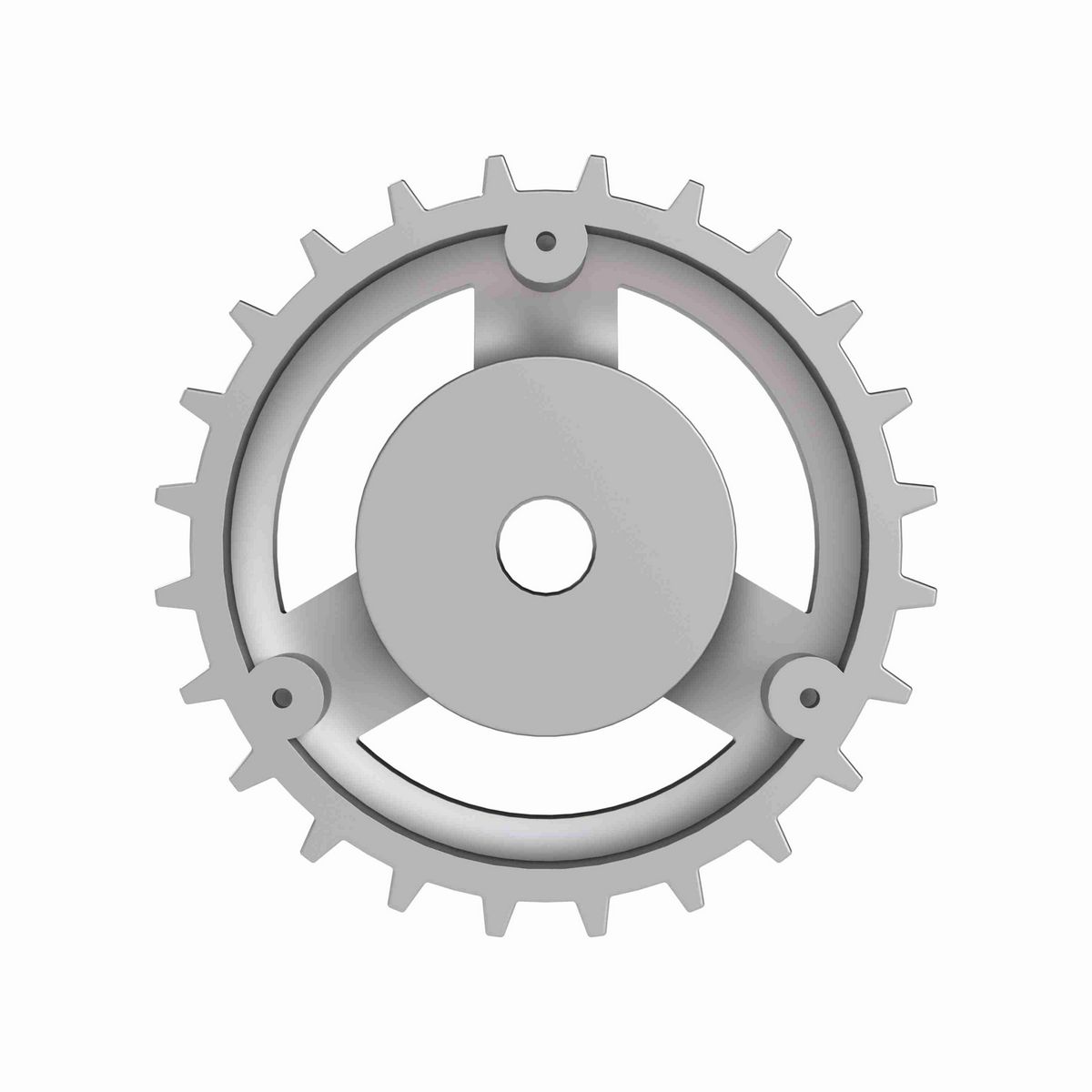 Rexnord 815 Series Solid One Piece Cast Iron Sprocket with 24 Teeth and a 3/4in Round Rough Stock Bore (RSB) - 401-44-17