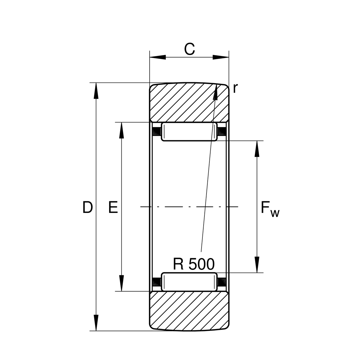 Опорный ролик INA RSTO10 (RSTO 10)