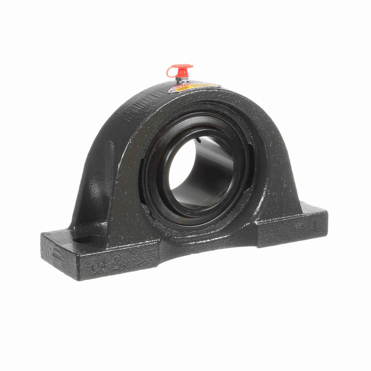 Sealmaster Mounted Cast Iron Two Bolt Pillow Block Ball Bearing - 52100 Bearing Steel, Black Oxided - Setscrew Lock - High Temperature - NP-39 HT