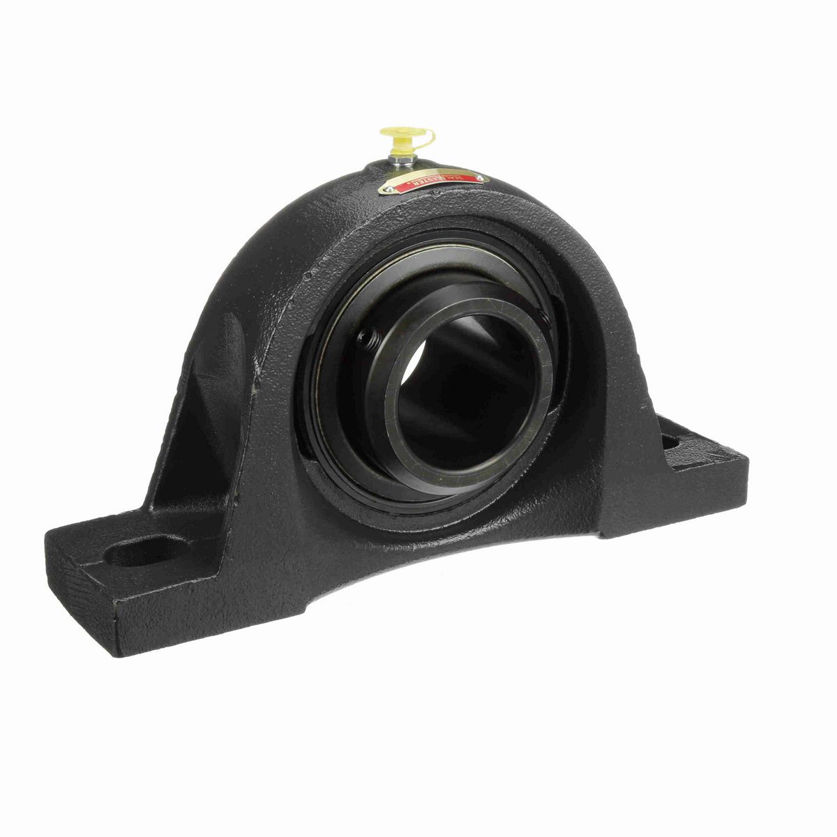 Sealmaster Mounted Cast Iron Two Bolt Pillow Block Ball Bearing - 52100 Bearing Steel, Black Oxided - Double Setscrew Lock - MSPD-43