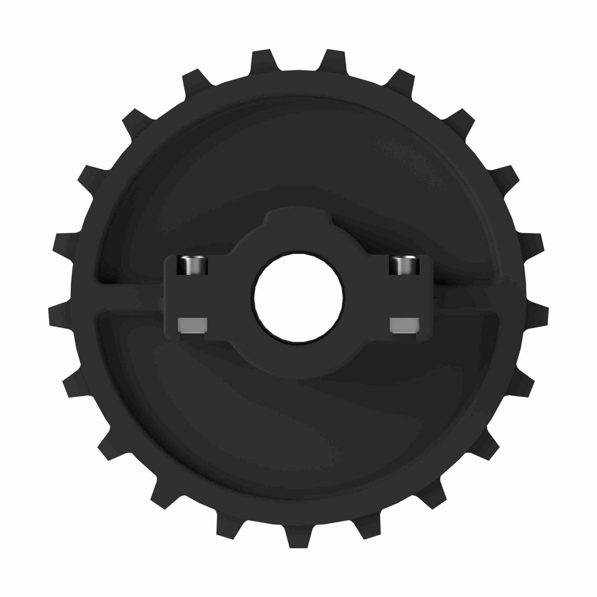 Rexnord 7700 Series Split Molded Nylon Sprocket with 21 Teeth and 1-1/4in Round Idler Bore - 614-63-12