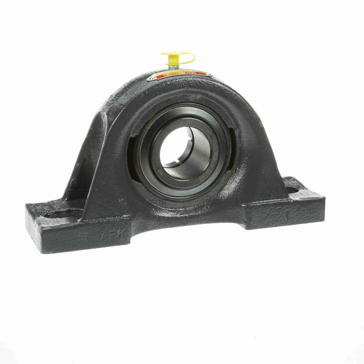 Sealmaster Mounted Cast Iron Two Bolt Pillow Block Ball Bearing - 52100 Bearing Steel, Black Oxided - Concentric Lock - SP-24T