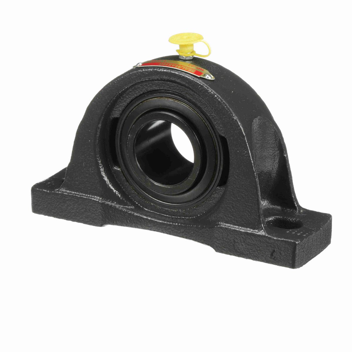 Sealmaster Mounted Cast Iron Two Bolt Pillow Block Ball Bearing - 52100 Bearing Steel, Black Oxided - Setscrew Lock - NP-23