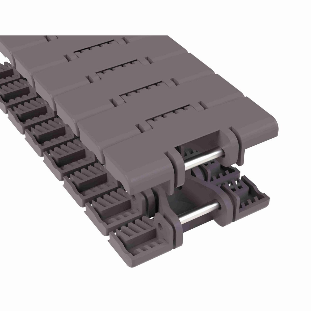 Rexnord 1040FTM Side-flexing Solid Top, Material: Brown High Performance, Width: 3.3in, Pitch: 1in - 10608553