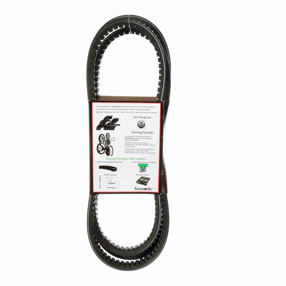 Browning EPDM Notched Belt 98% Efficient - BX106