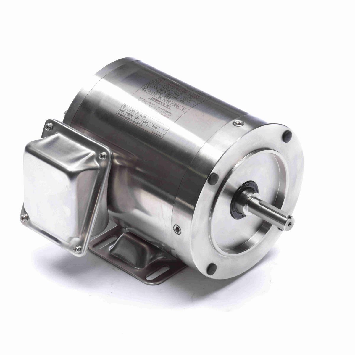 LEESON SST Duck™ General Purpose Motor, 0.50 & 0.33 HP, 3 Ph, 60 & 50 Hz, 230/460 & 190/380 V, 1200 & 1000 RPM, 56C Frame, TENV - 191414.00