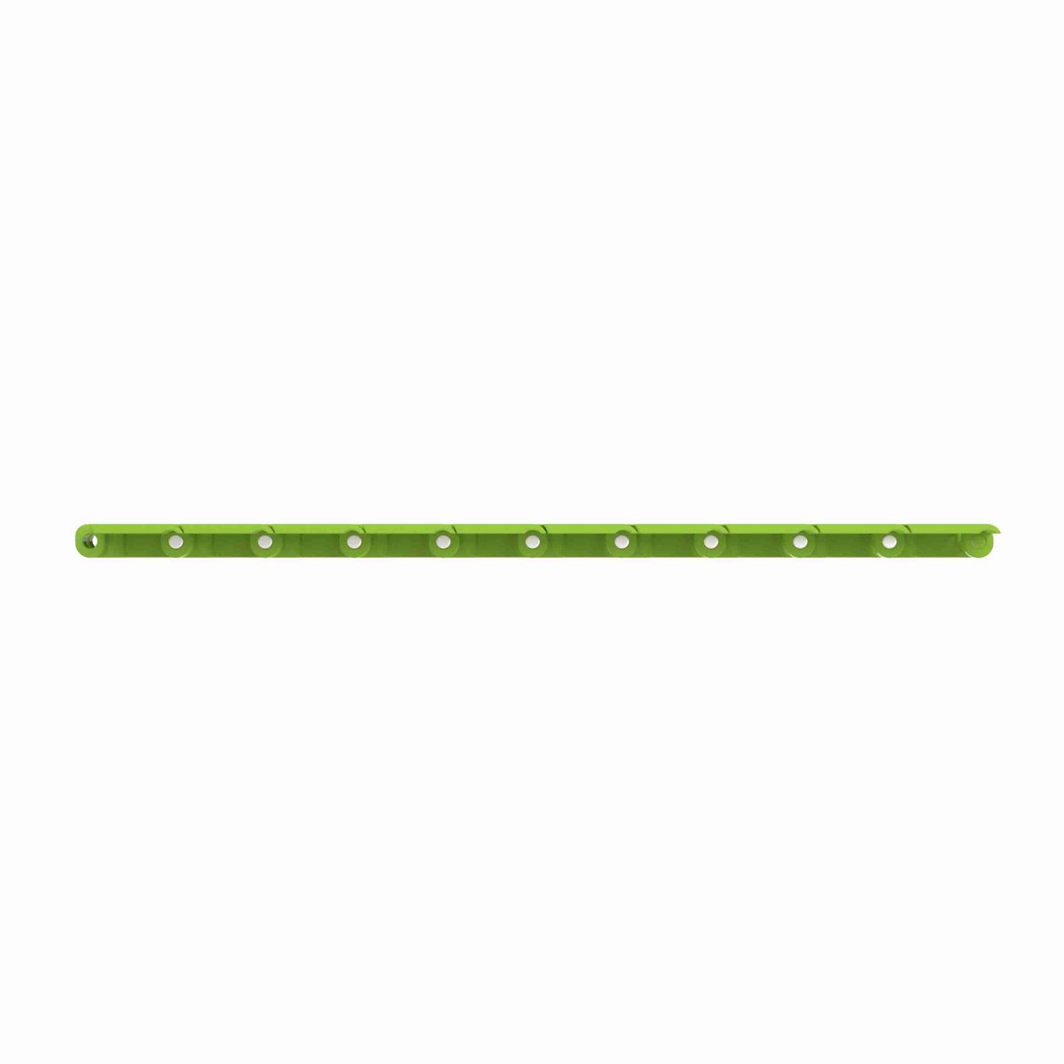 Rexnord 820 Straight Running Solid Top, Material: Bright Lime-Green Dry PET Low Friction, Width: 4.5in, Pitch: 1.5in - 10481424
