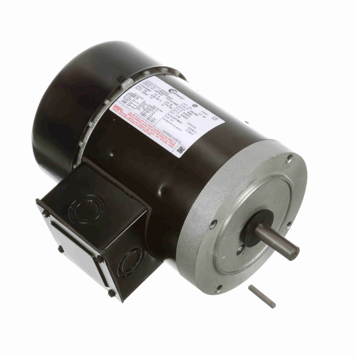 Century General Purpose Motor, 1.5 HP, 3 Ph, 60 Hz, 230/460 V, 3600 RPM, K56C Frame, TEFC - H751ES