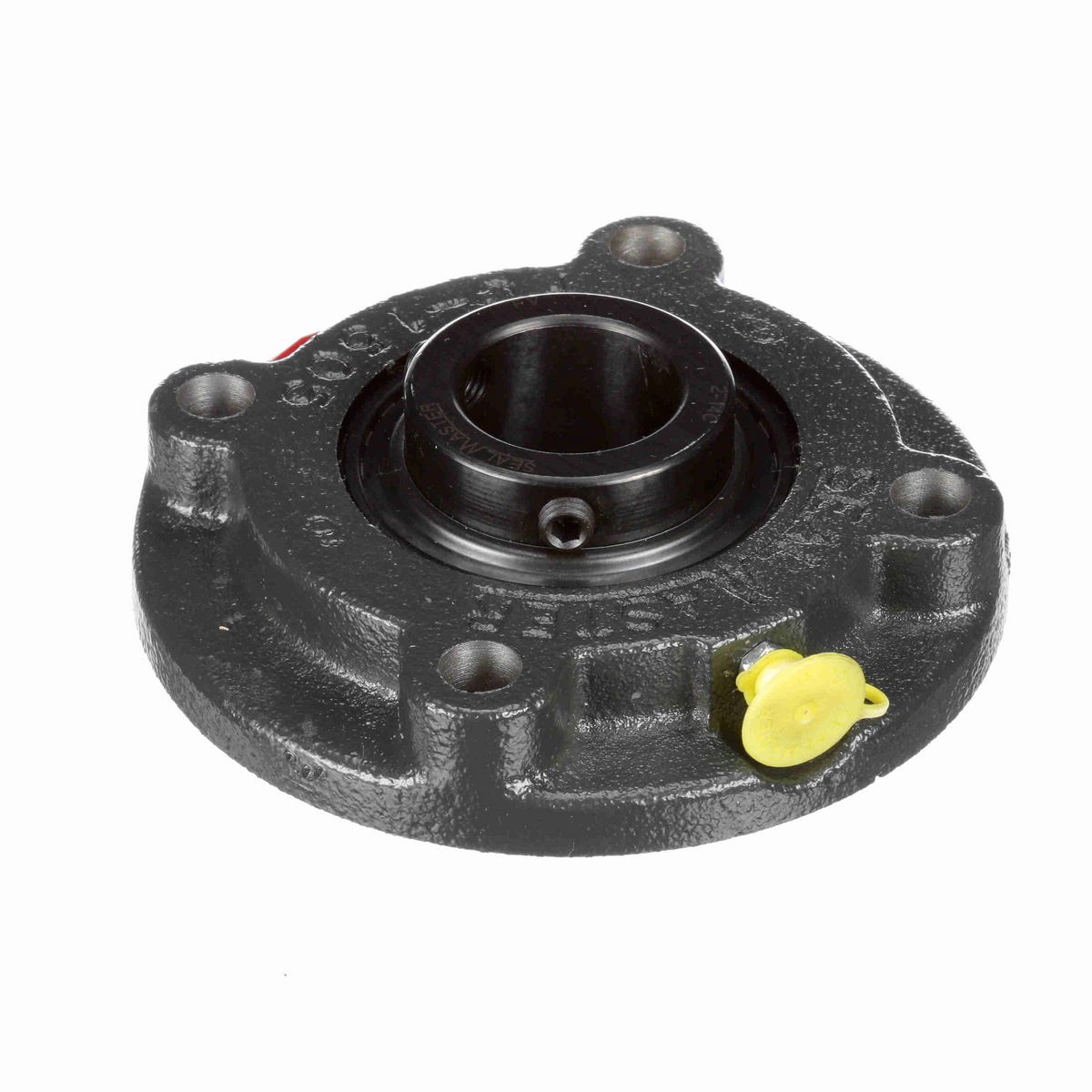 Sealmaster Mounted Cast Iron Flange Cartridge Ball Bearing - 52100 Bearing Steel, Black Oxided - Setscrew Lock - MFC-20C