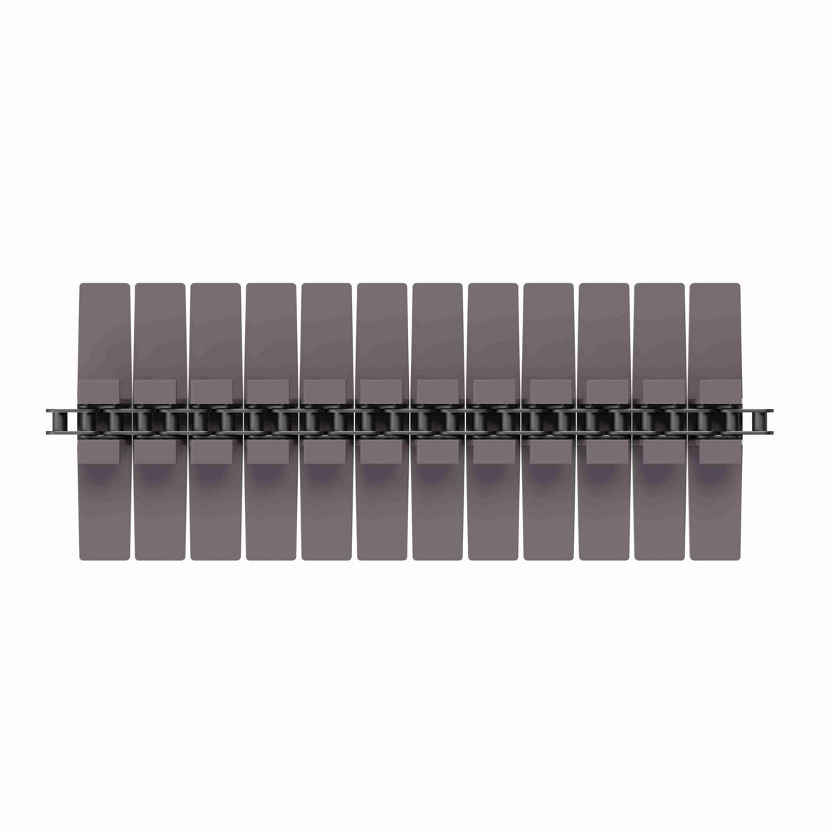 Rexnord 1873TAB Side-flexing Solid Top, Material: Brown High Performance, Width: 7.5in, Pitch: 1.5in - 81426344