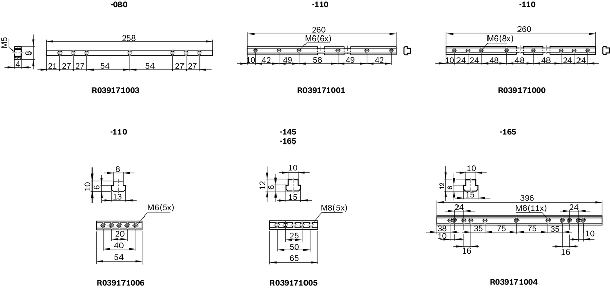 Анкерная планка для линейных модулей Bosch Rexroth 65 MM [R039171005]