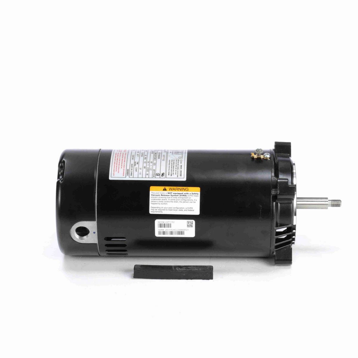 Century Pool Pump Motor, 1 1/2 HP, 1 Ph, 60 Hz, 230/115 V, 3600 RPM, 56J Frame, ODP - UST1152