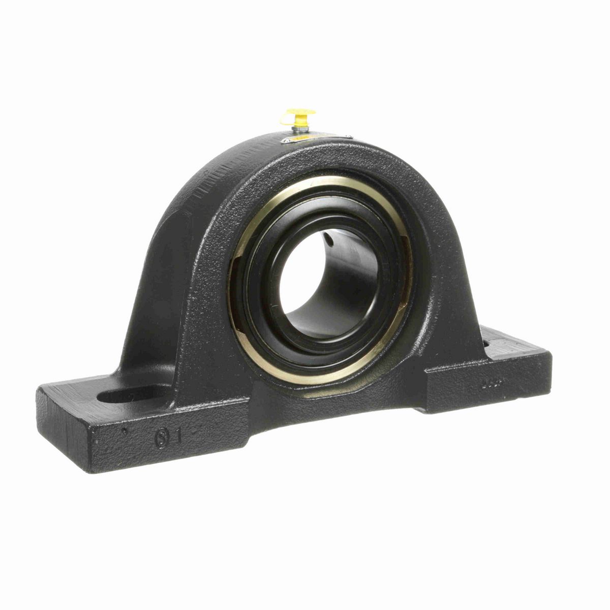 Sealmaster Mounted Cast Iron Two Bolt Pillow Block Ball Bearing - 52100 Bearing Steel, Black Oxided - Setscrew Lock - Air Handling Housing Fit, Noise Tested - EMP-43 CXU