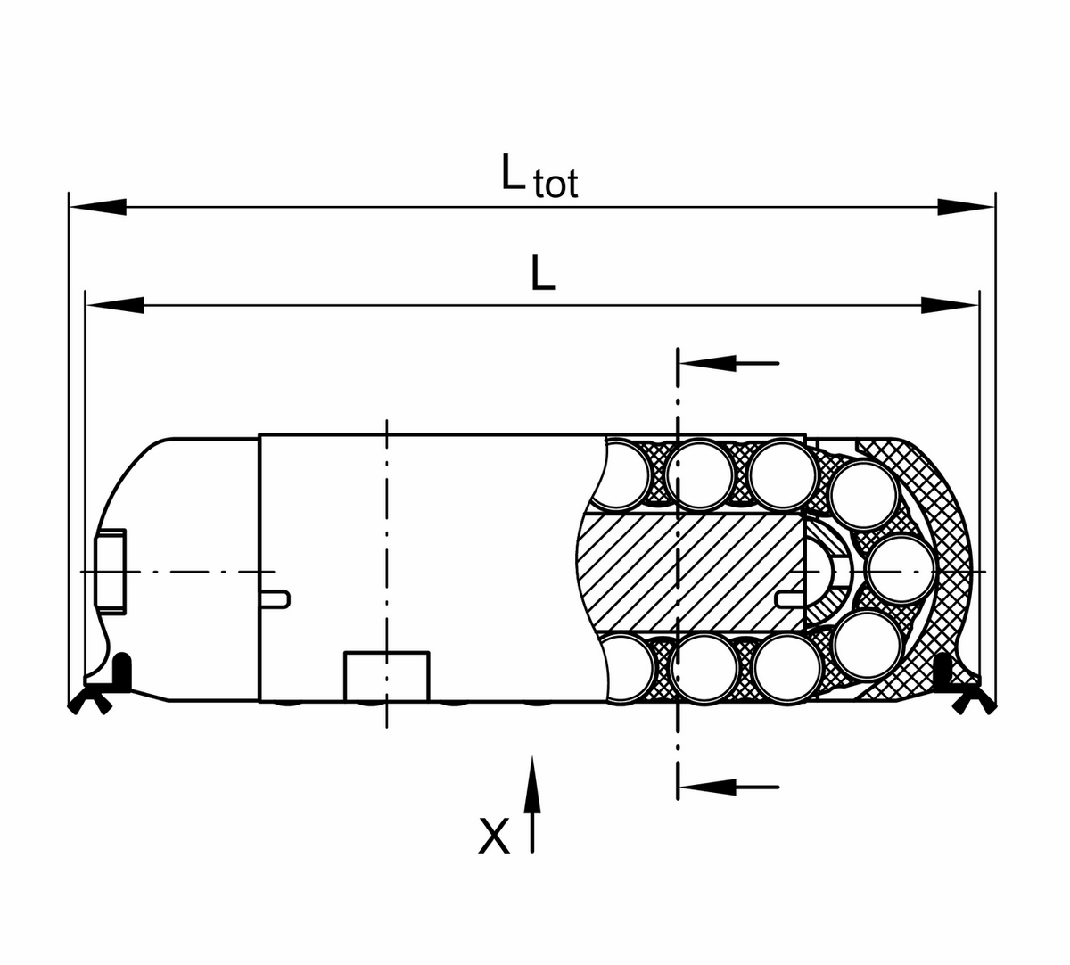 Роликовая линейная опора качения INA RUS38206