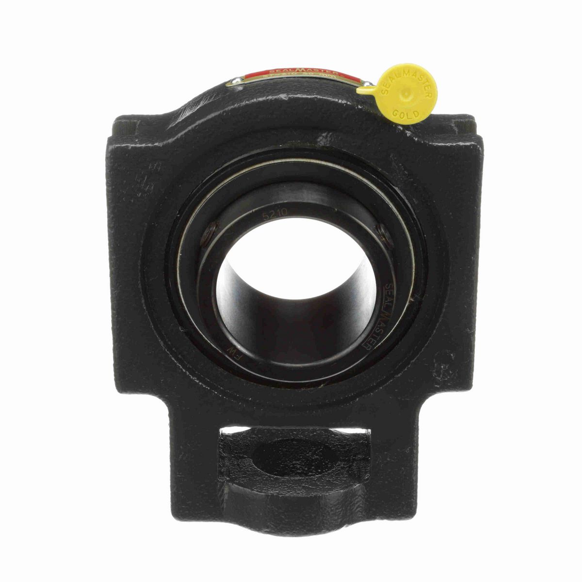 Sealmaster Mounted Cast Iron Wide Slot Take Up Ball Bearing - 52100 Bearing Steel, Black Oxided - Setscrew Lock - ST-210