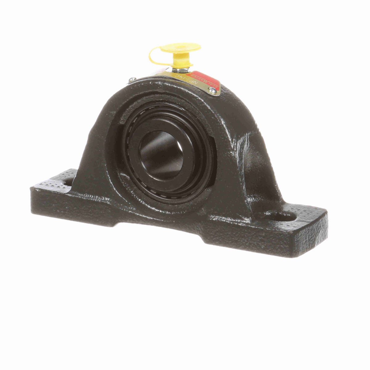 Sealmaster Mounted Cast Iron Two Bolt Pillow Block Ball Bearing - 52100 Bearing Steel, Black Oxided - Setscrew Lock - NP-14C