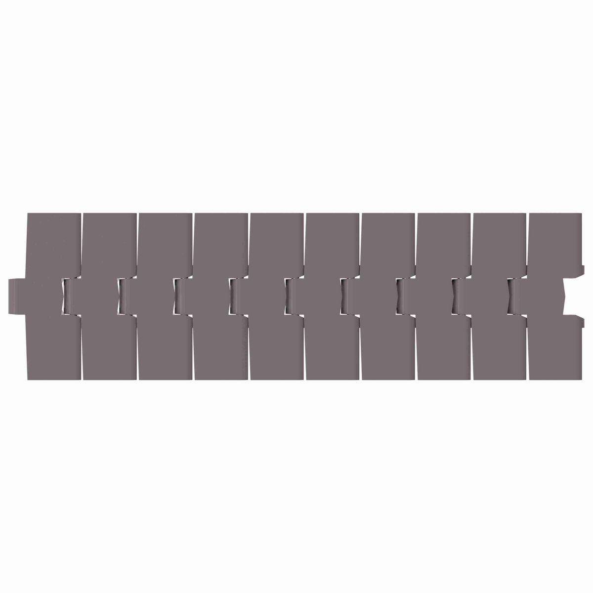 Rexnord 880TAB BO Side-flexing Solid Top Tight Radius, Material: Brown High Performance, Width: 4.5in, Pitch: 1.5in - 81410922