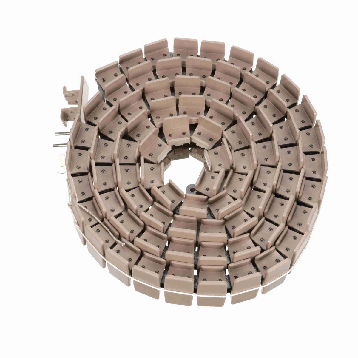 System Plast 1873TAB Side-flexing Solid Top, Material: Tan Low Friction, Width: 3.25in, Pitch: 1.5in - LF1873TAB-K325