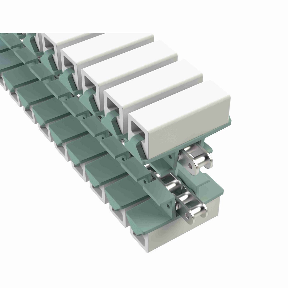 Rexnord 1873TAB SideGrip™ Side-flexing, Material: Heat Stabilized (Green), Width: 3.75in, Pitch: 1.5in - 81421015