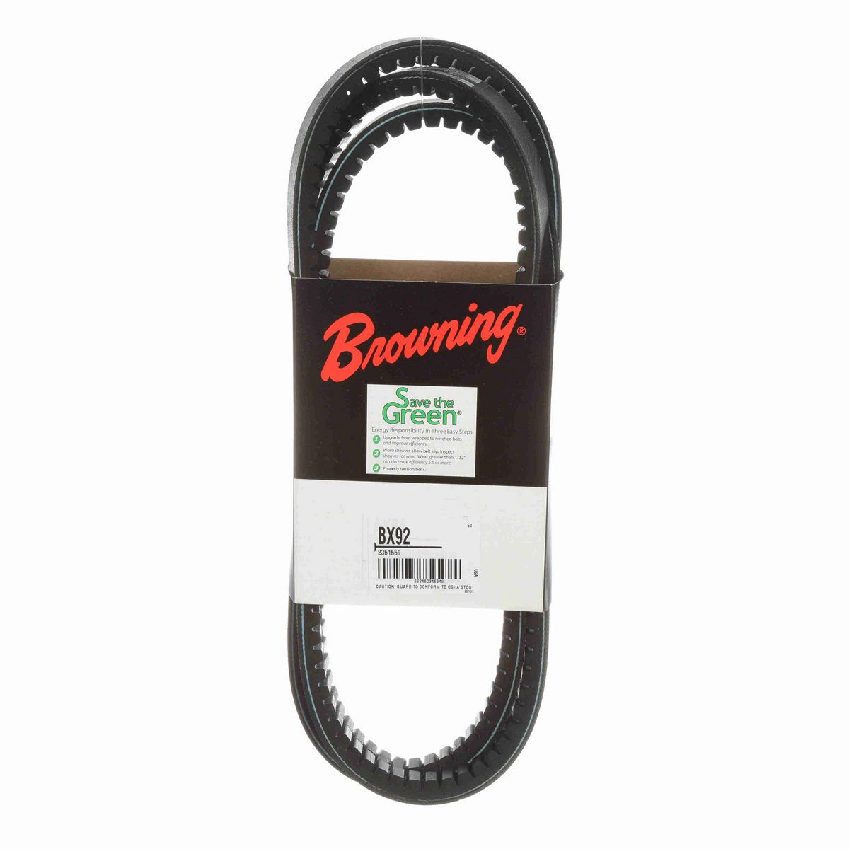 Browning EPDM Notched Belt 98% Efficient - BX92