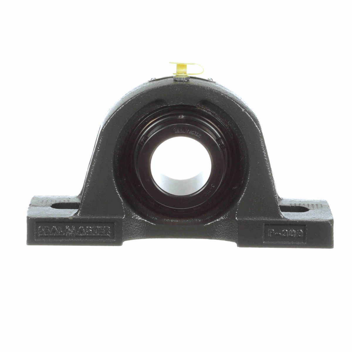 Sealmaster Mounted Cast Iron Two Bolt Pillow Block Ball Bearing - 52100 Bearing Steel, Black Oxided - Setscrew Lock - MP-27C