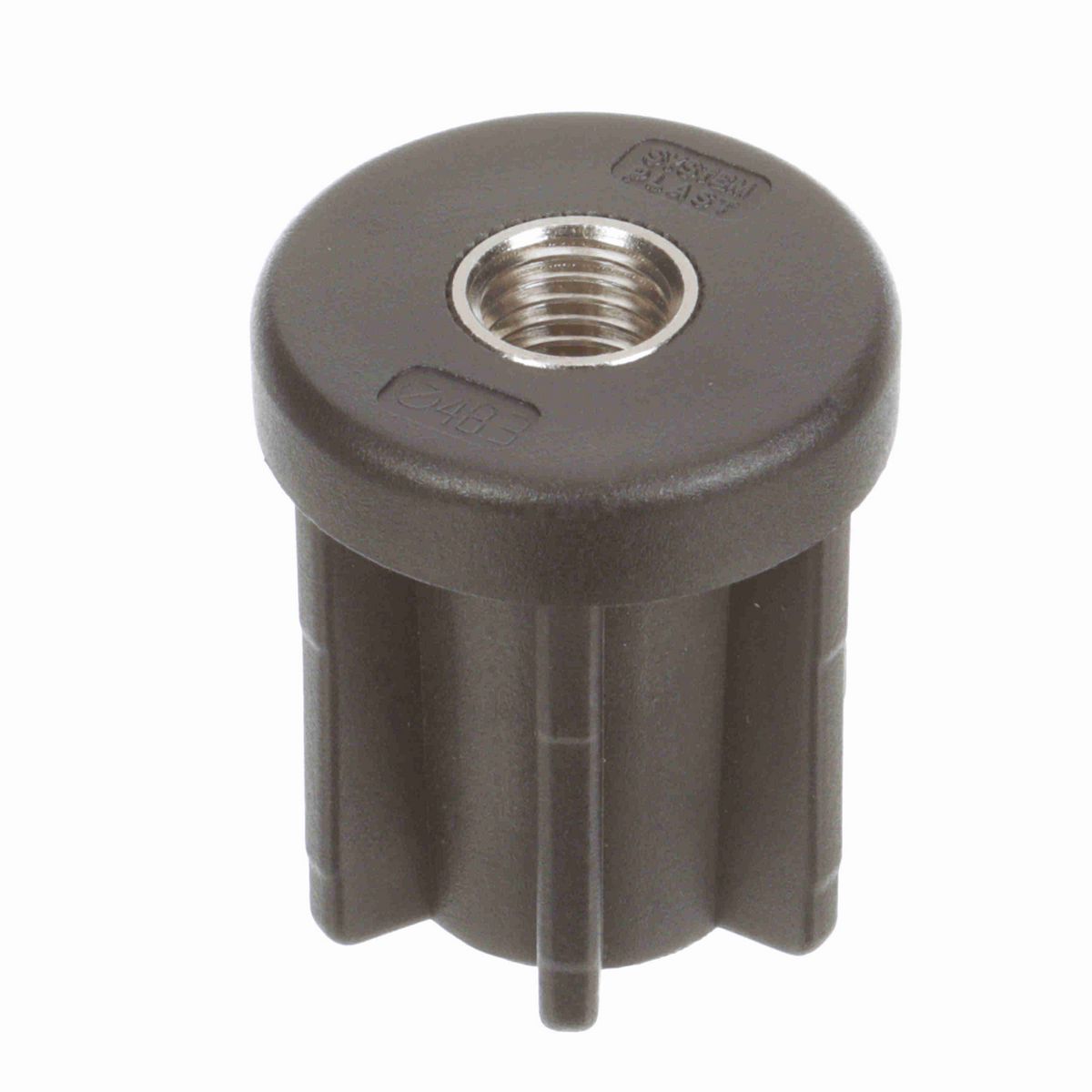 System Plast Tube End (Round); Series: TE-R4815, Thread: M16 for a 1-1/2" Sch. 5 Pipe - TE-R4815-BM16