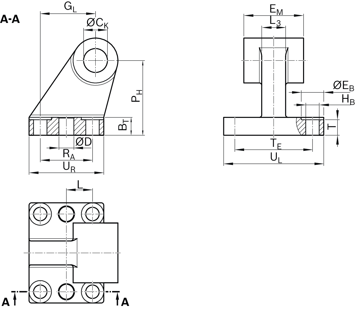 Опора подшипника Bosch Rexroth EMC80 [R15615A017]