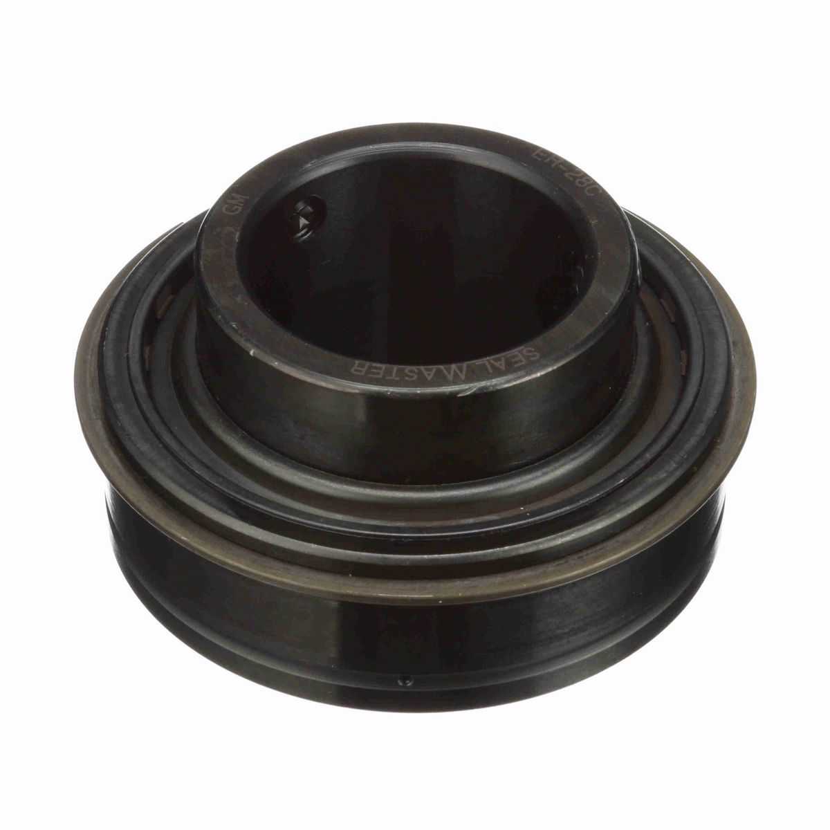 Sealmaster Mounted Insert Only Ball Bearing - 52100 Bearing Steel, Black Oxided - Setscrew Lock - ER-28C