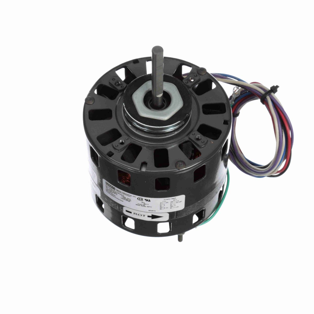 FASCO Refrigeration Motor, 1/20 HP, 1 Ph, 50/60 Hz, 115/208-230 V, 1050 RPM, 1 Speed, 42 Frame, OAO - D495