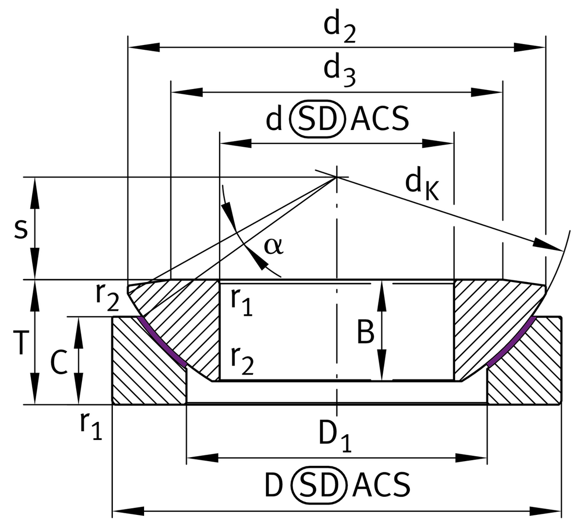 Сферический шарнирный подшипник INA GE40-AW-W11