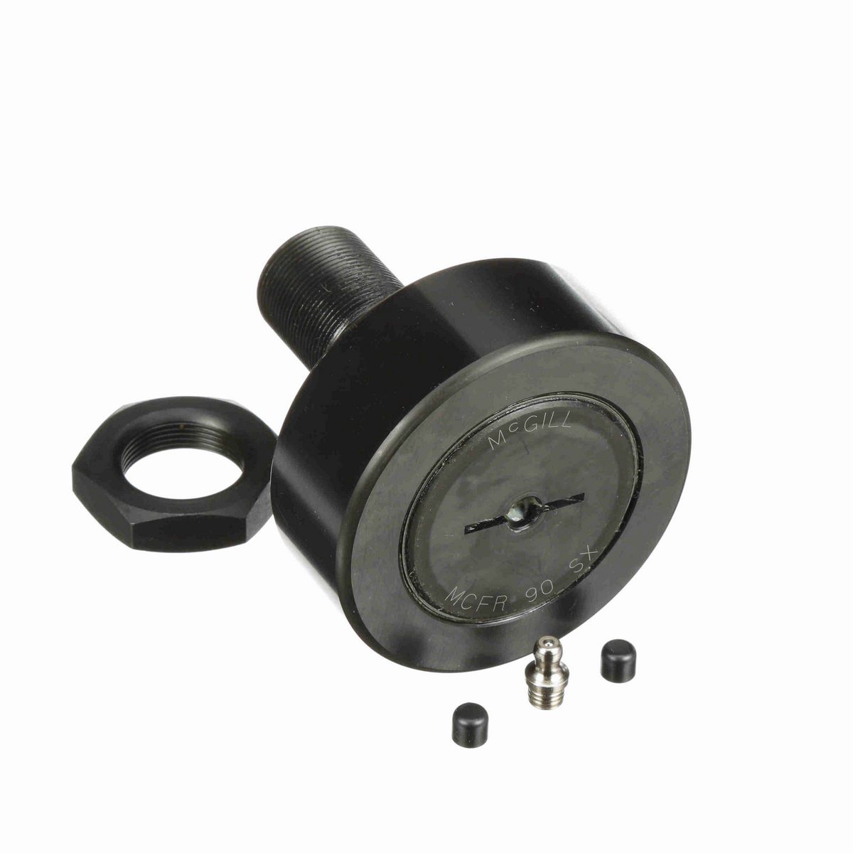 Опорный ролик с цапфой McGill CAMROL MCFR 90 SX, цилиндрический, с уплотнением, со шлицем под отвёртку, метрический